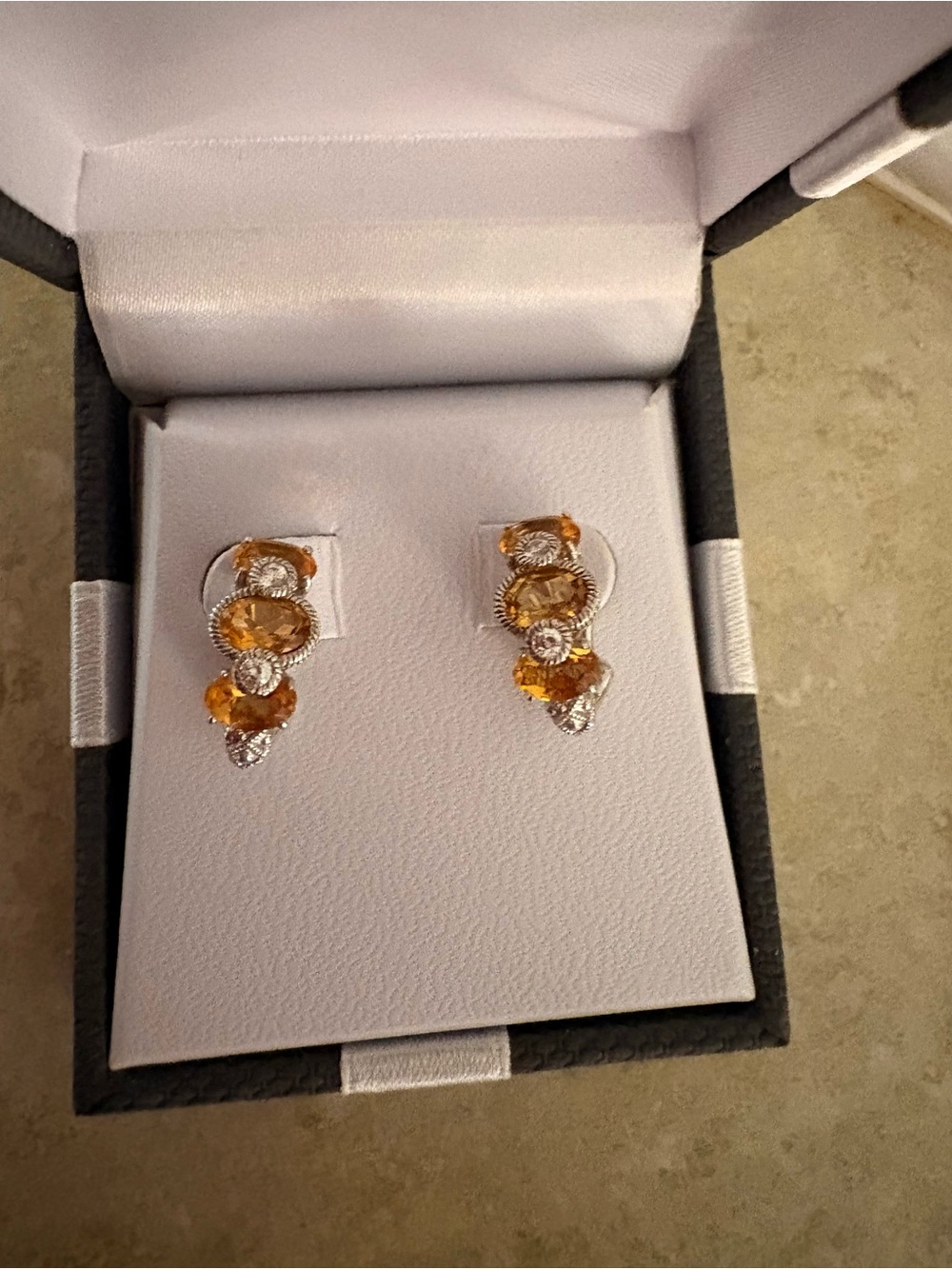 Judith Ripka Sterling and Diamonique Huggie Hoops